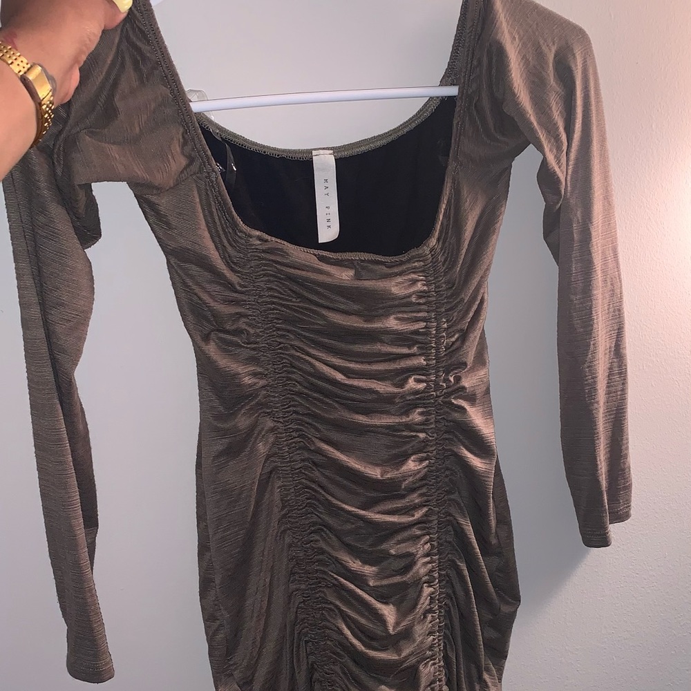 Drawstring  Halter Dress